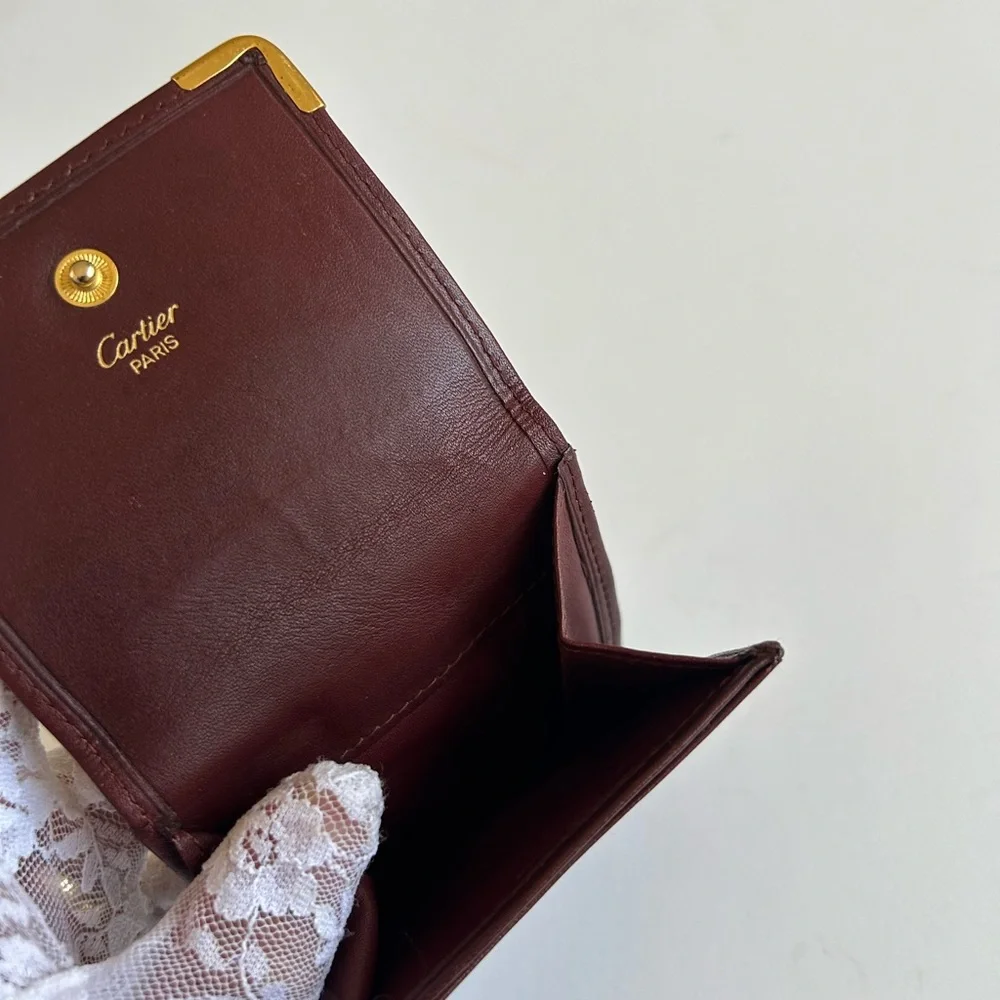 Cartier Vintage Brown Leather Wallet